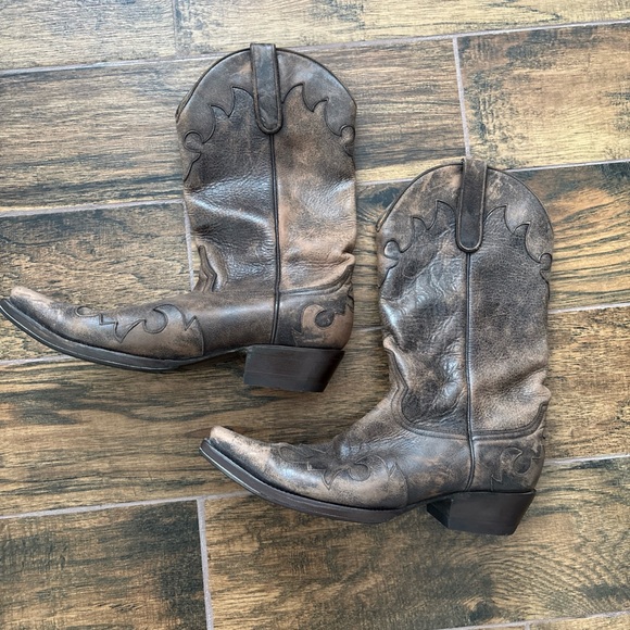 Old Gringo men’s boots Yippee Kiyay Cowboy Western Distressed 9.5D Sole Savers